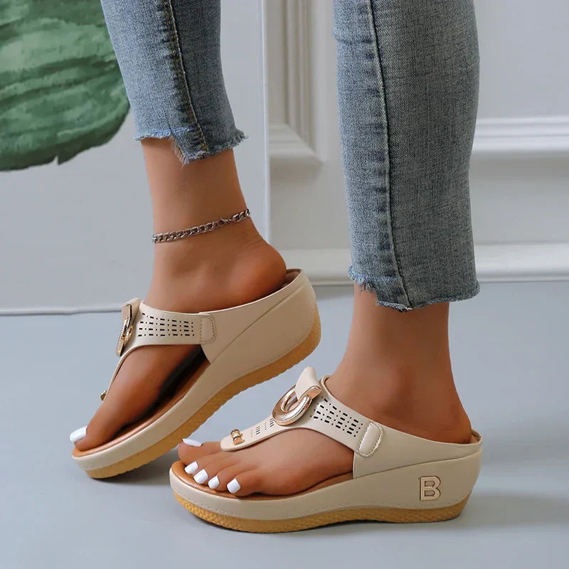 Valenzora- Women's Roman sandals with wedge heel and platform