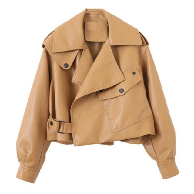 Leather coat for women