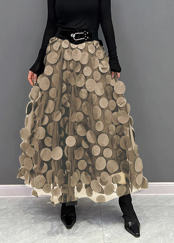 Valenzora - Polka dot patchwork tulle skirt