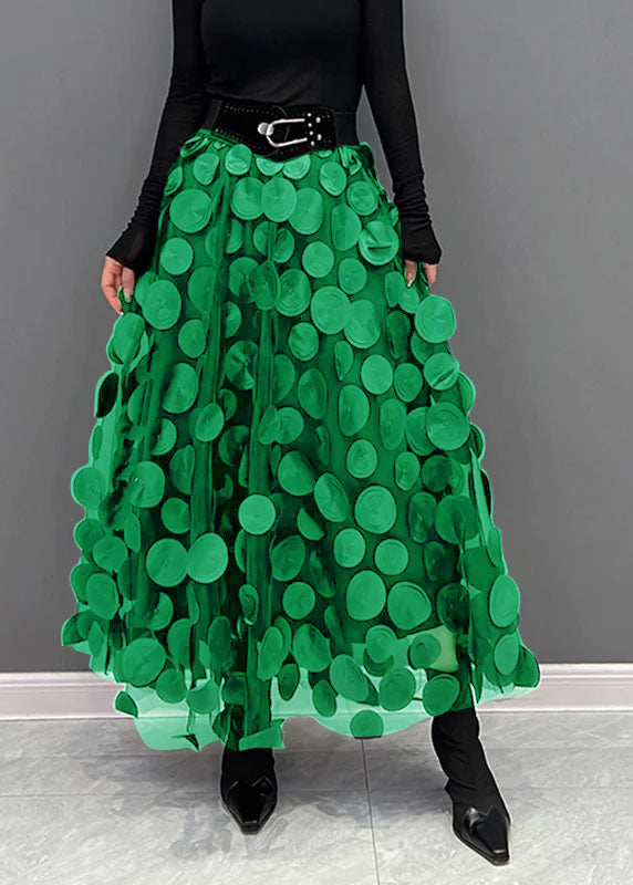 Valenzora | Chic skirt made of polka dot and tulle patchwork