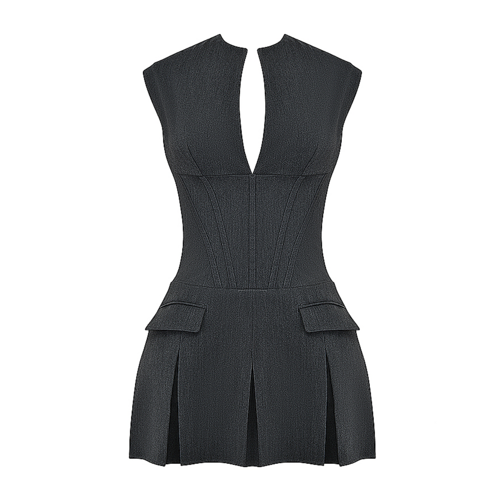 Valenzora | Mini dress with corset and pleated skirt for women