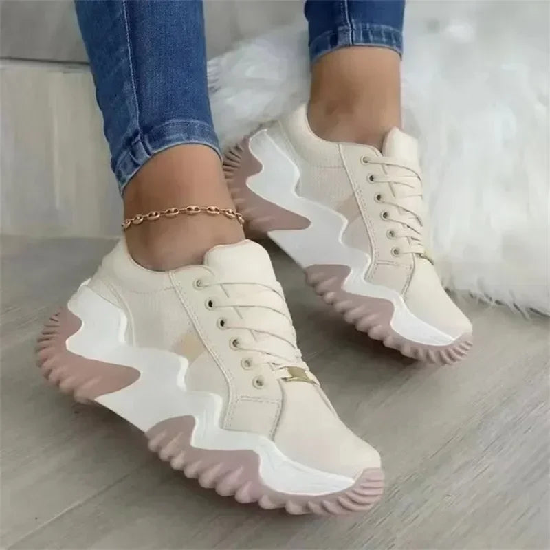 Valenzora - Atmungsaktive Plateau-Sneaker für Damen mit dicker Sohle