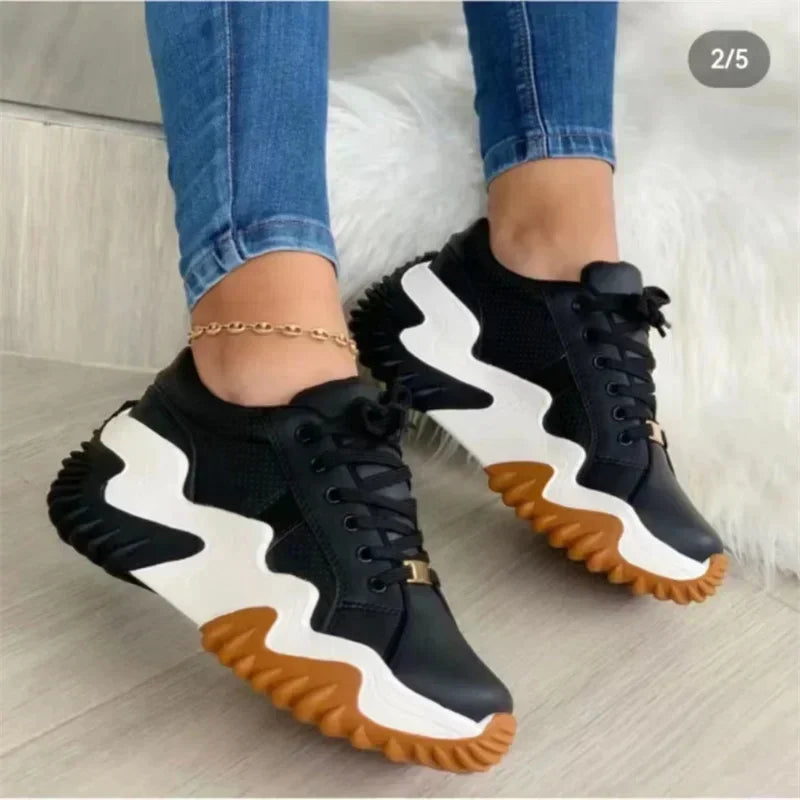 Valenzora - Atmungsaktive Plateau-Sneaker für Damen mit dicker Sohle