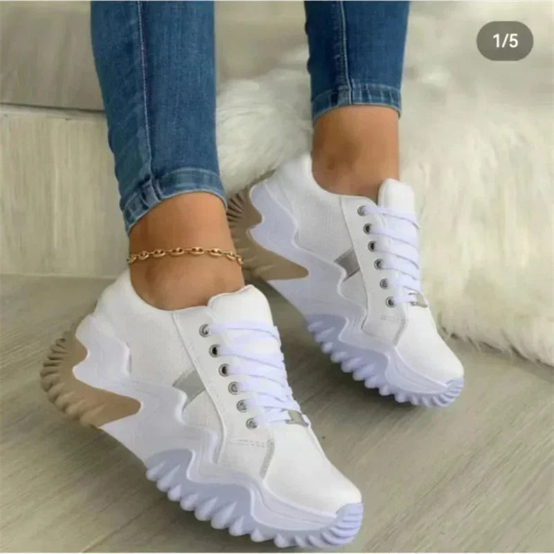 Valenzora - Atmungsaktive Plateau-Sneaker für Damen mit dicker Sohle