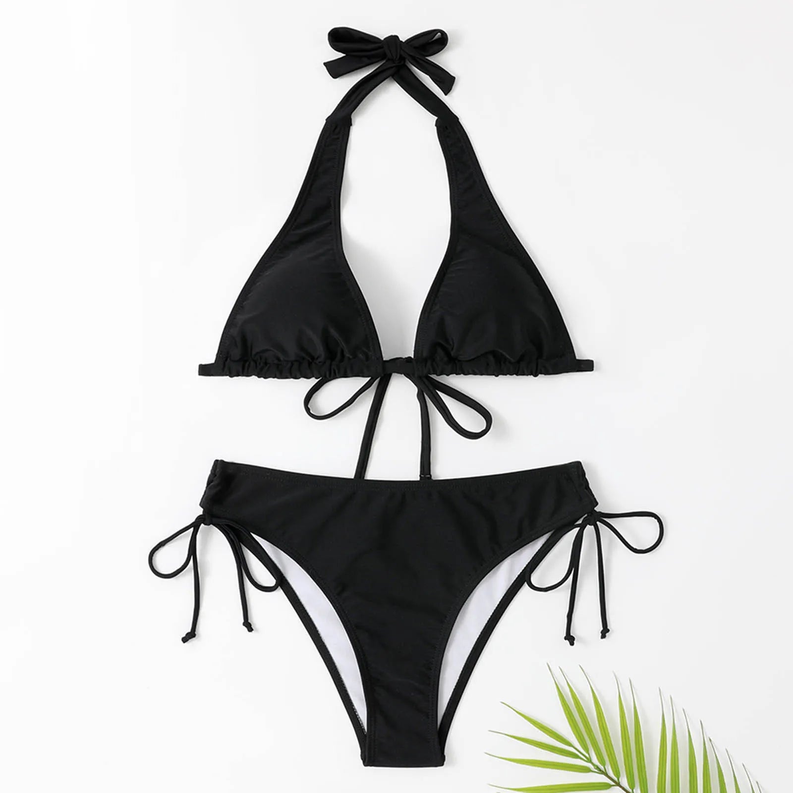 Valenzora – Klassischer schwarzer Neckholder-Bikini