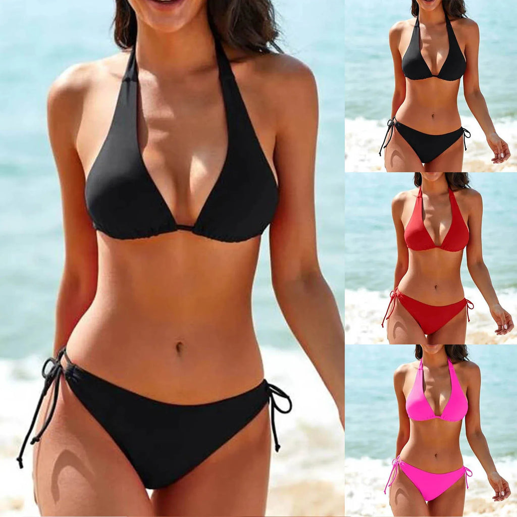 Valenzora – Klassischer schwarzer Neckholder-Bikini