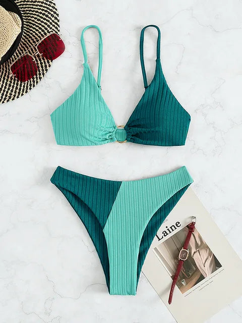 Valenzora – High-waisted push-up bikini set for women
