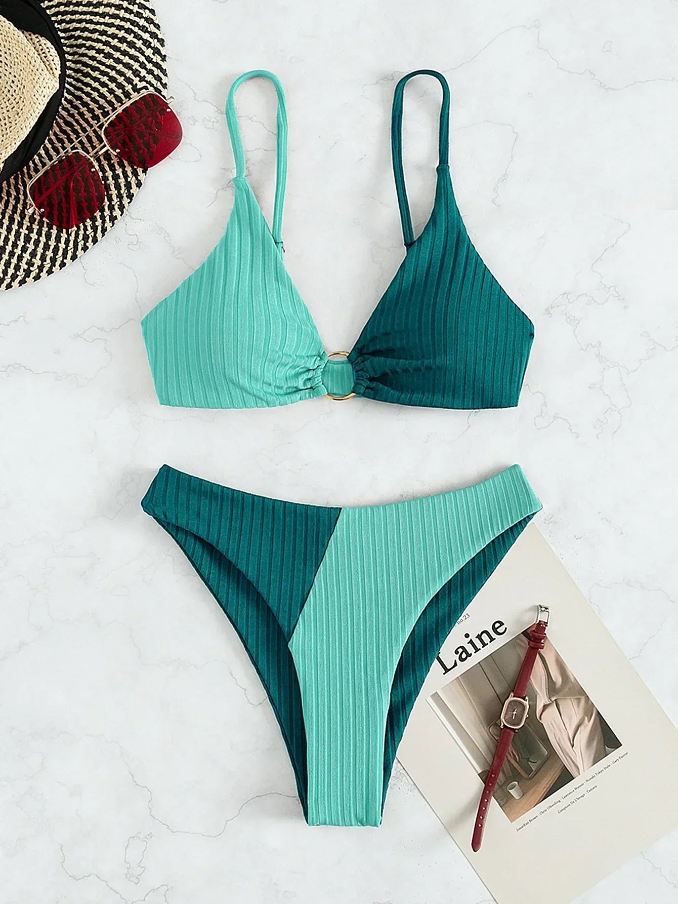 Valenzora – High-waisted push-up bikini set for women