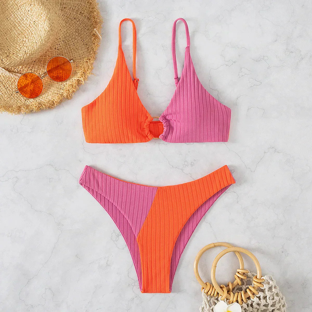 Valenzora – High-waisted push-up bikini set for women