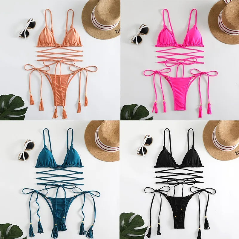 Valenzora | Sexy Kreuzträger-Bikini-Set