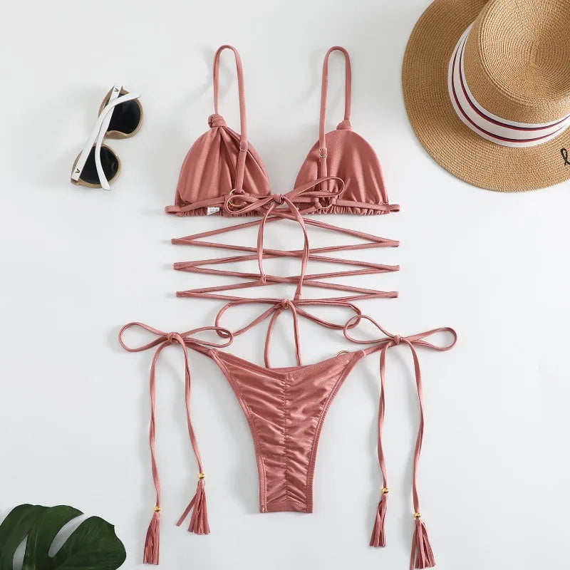 Valenzora | Sexy Kreuzträger-Bikini-Set