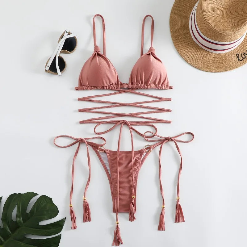 Valenzora | Sexy Kreuzträger-Bikini-Set