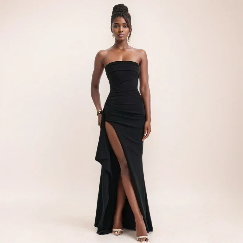 Elegant strapless party dress