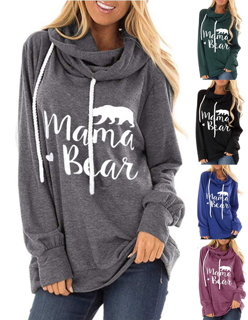 Women's casual hooded shirt with a deep neckline and unique print, size [size]
