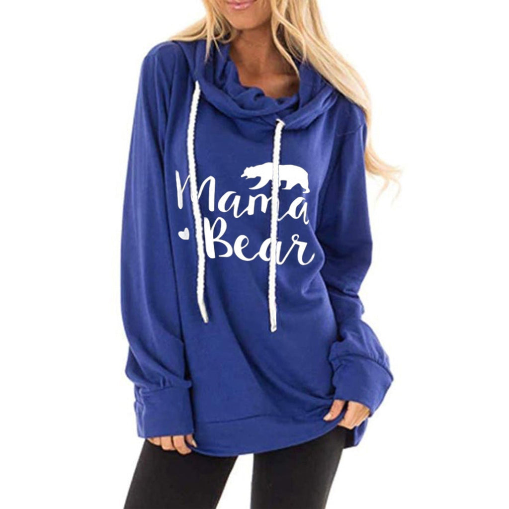 Women's casual hooded shirt with a deep neckline and unique print, size [size]