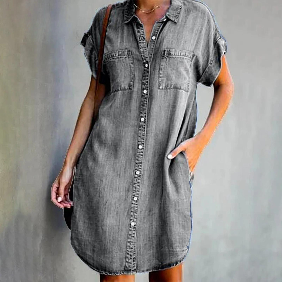 Valenzora | Elegant Denim Dress