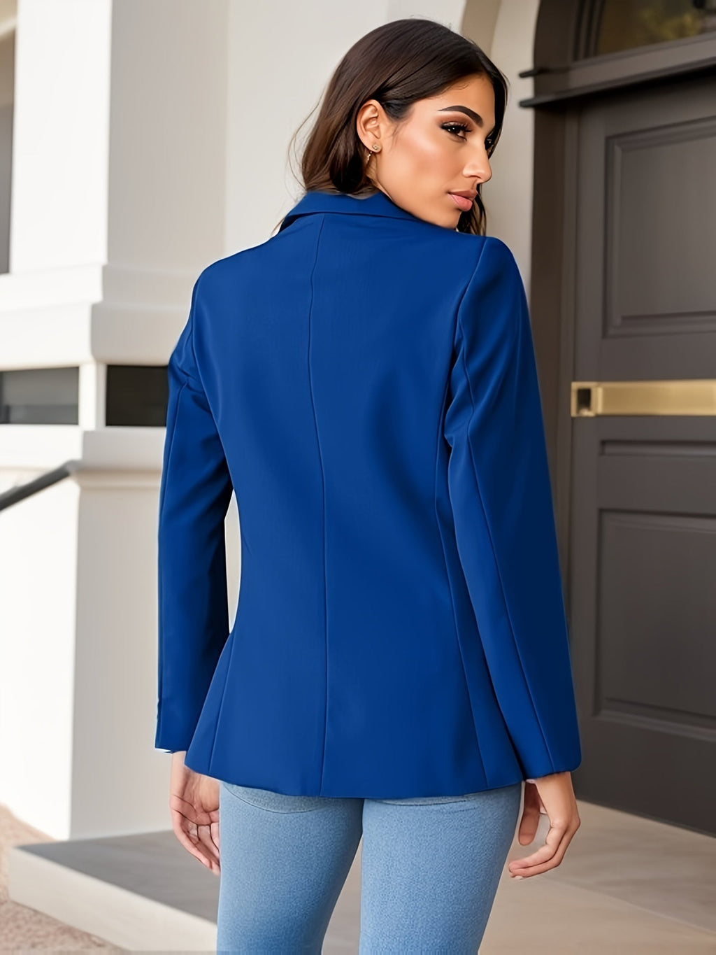 Valenzora | Elegante Herbstklassiker-Business-Blazer mit Seitentaschen für Damen