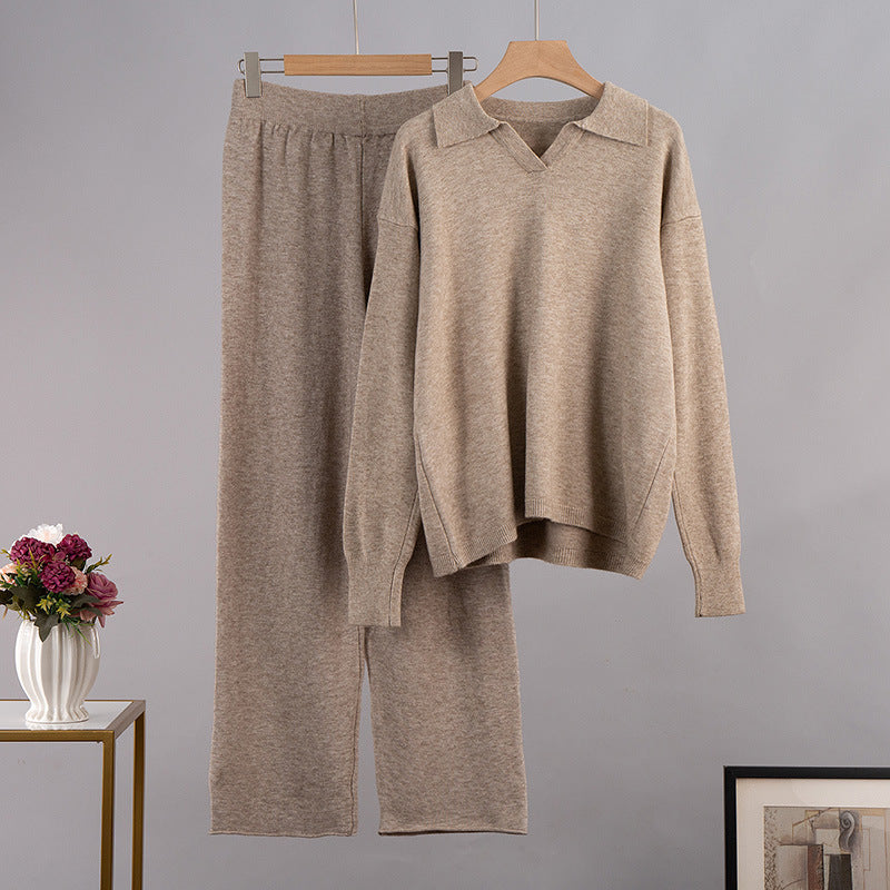 Valenzora | Set of trousers and knit sweater