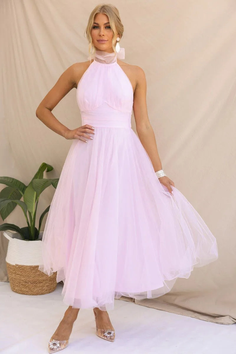 Valenzora | Midikleid aus Tüll mit Neckholder