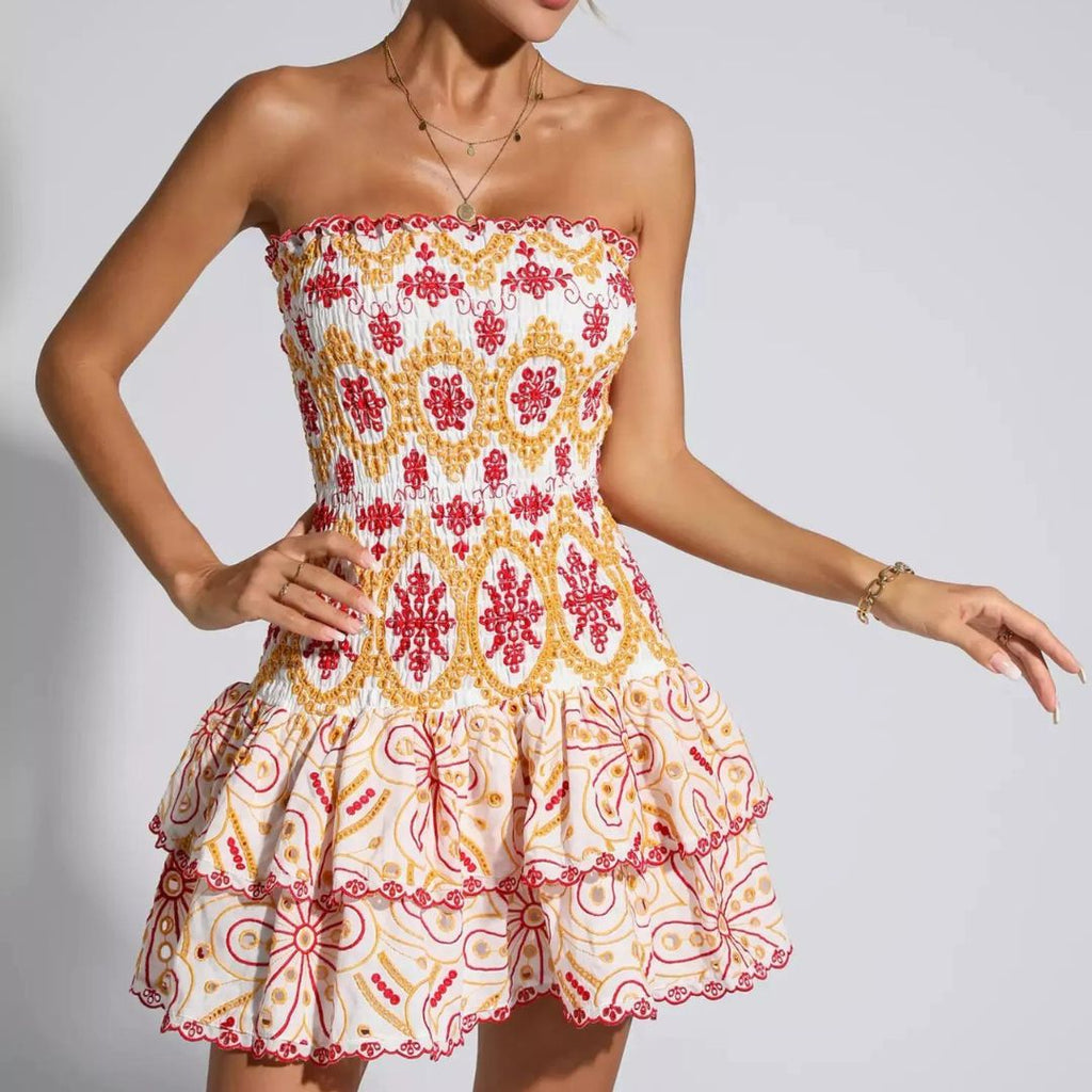 Valenzora | Ruffled Red Dress
