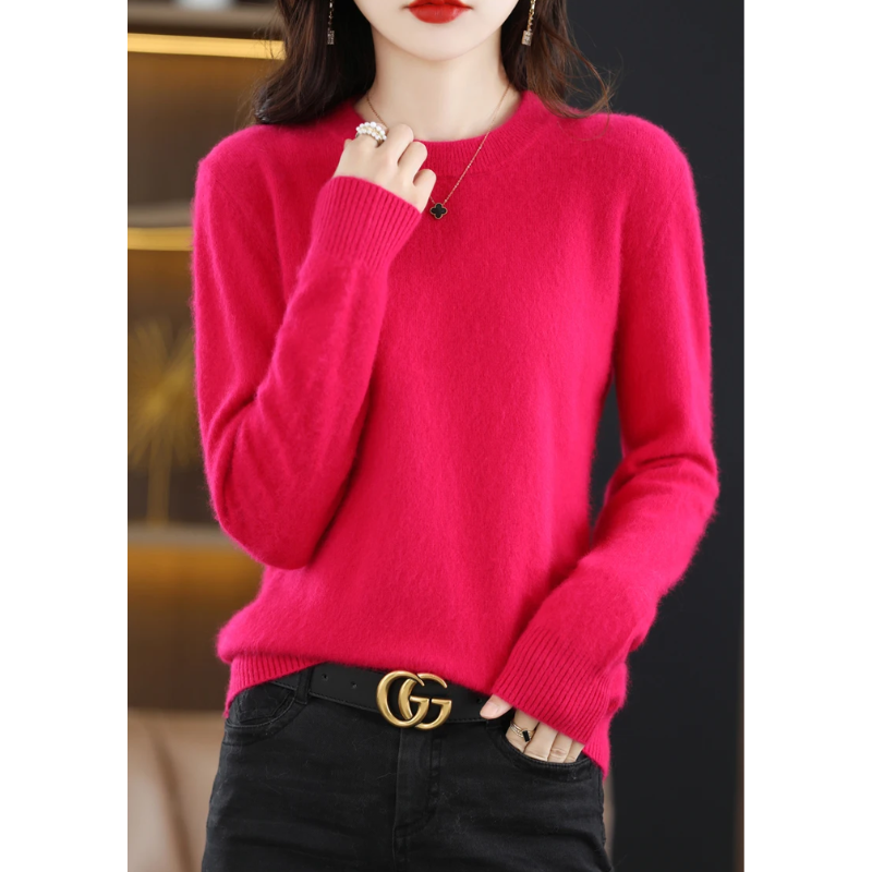 Valenzora | Damen Kaschmirpullover, luxuriöser Rundhals, weich & modisch
