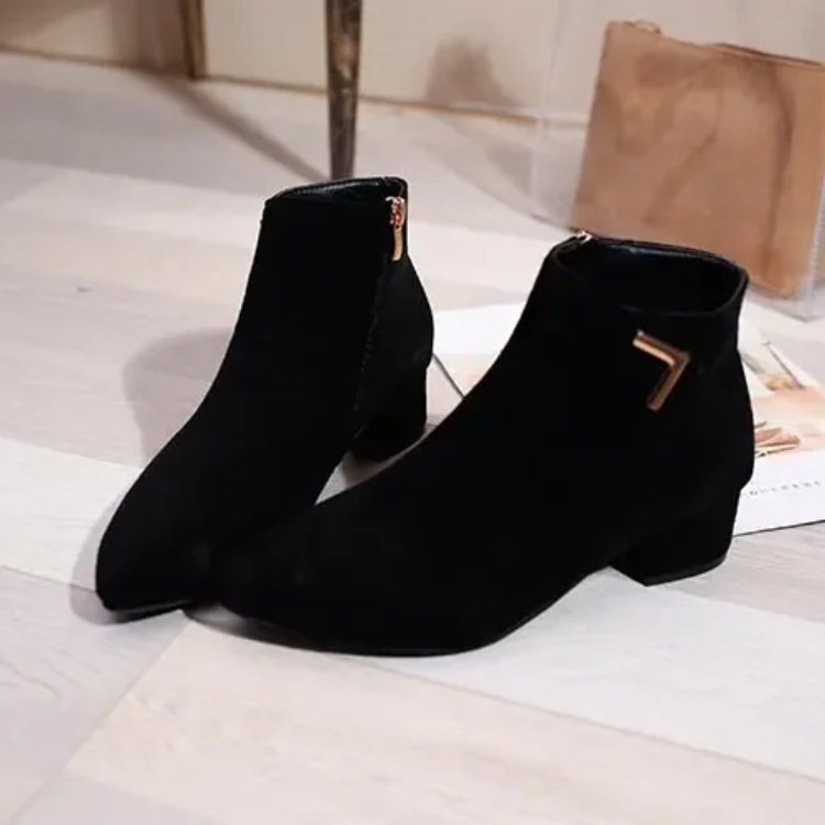 Valenzora | Ankle boots with pointed toe and side zipper, women's ankle boots