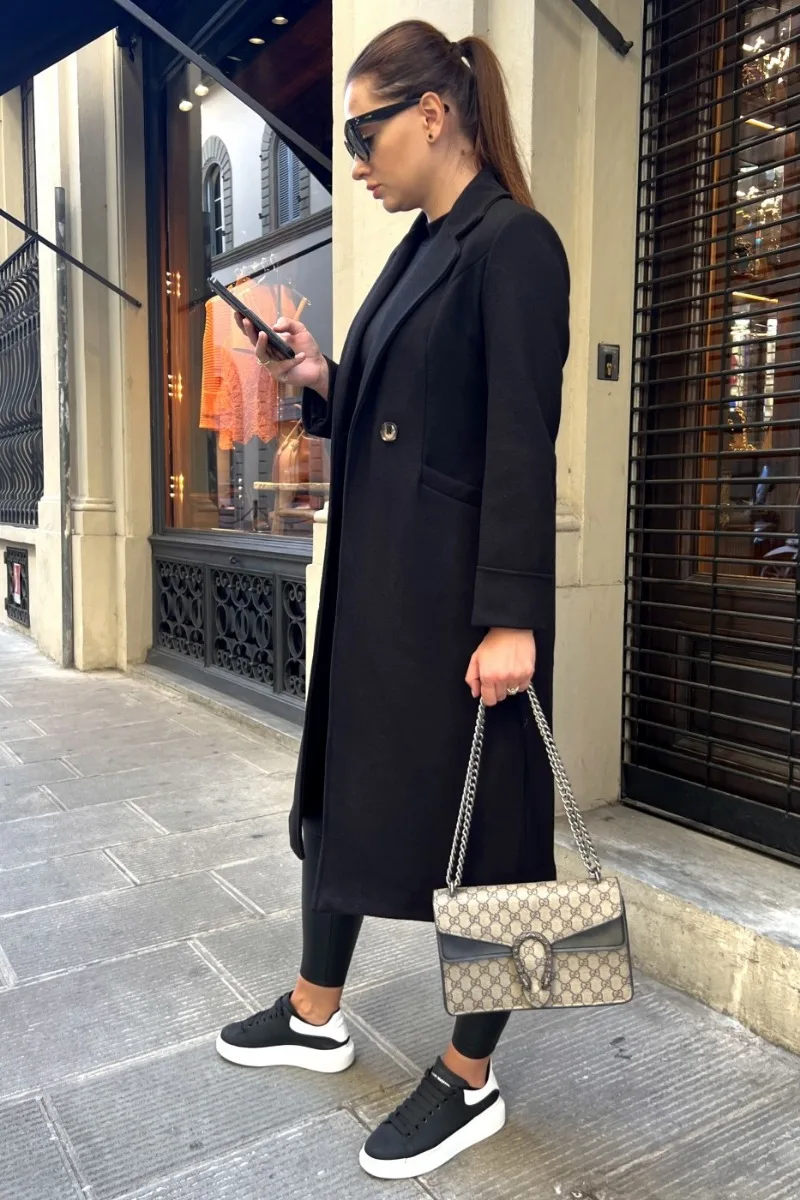 Valenzora | Classic long trench coat with