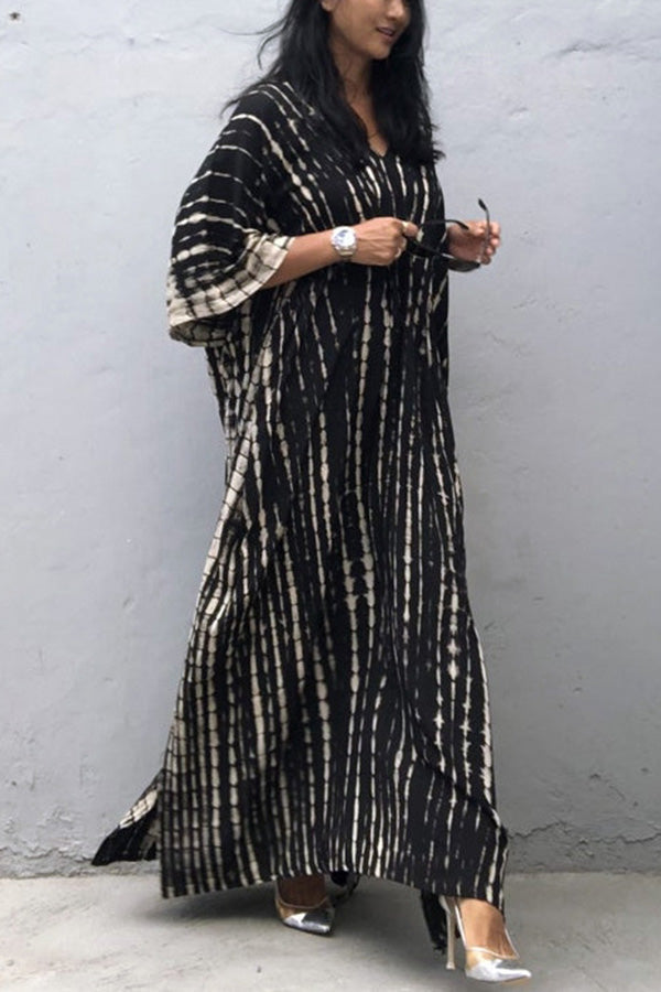 Valenzora Freely – Lockeres Wickelkleid im Batik-Boho-Stil