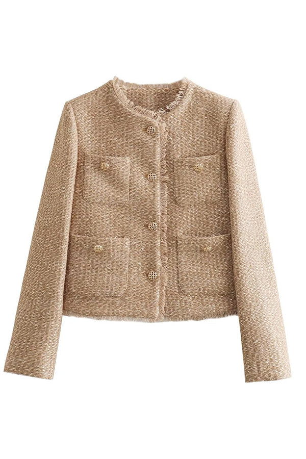 Valenzora - Jacke mit Rundhals und Knöpfen