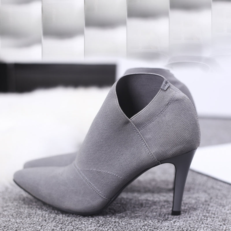 Valenzora | Women's shoes for teenagers, 8.5 cm heel height, boot material