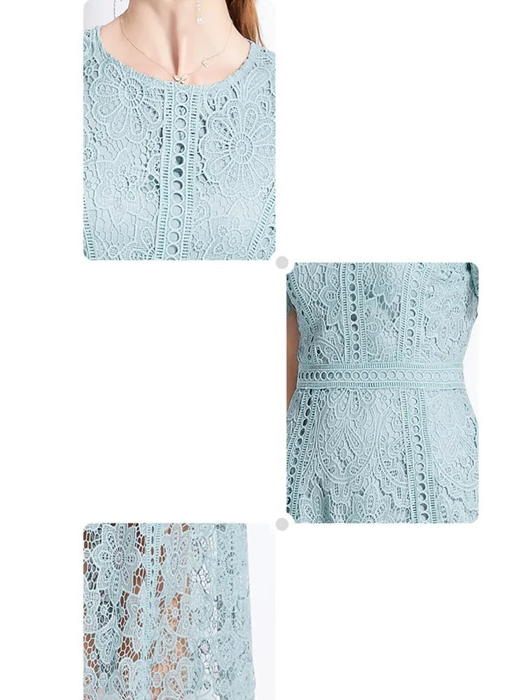 Valenzora | Elegantes Spitzenkleid, Midilänge