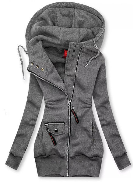 Valenzora | Casual slim fit sweatshirt with hood