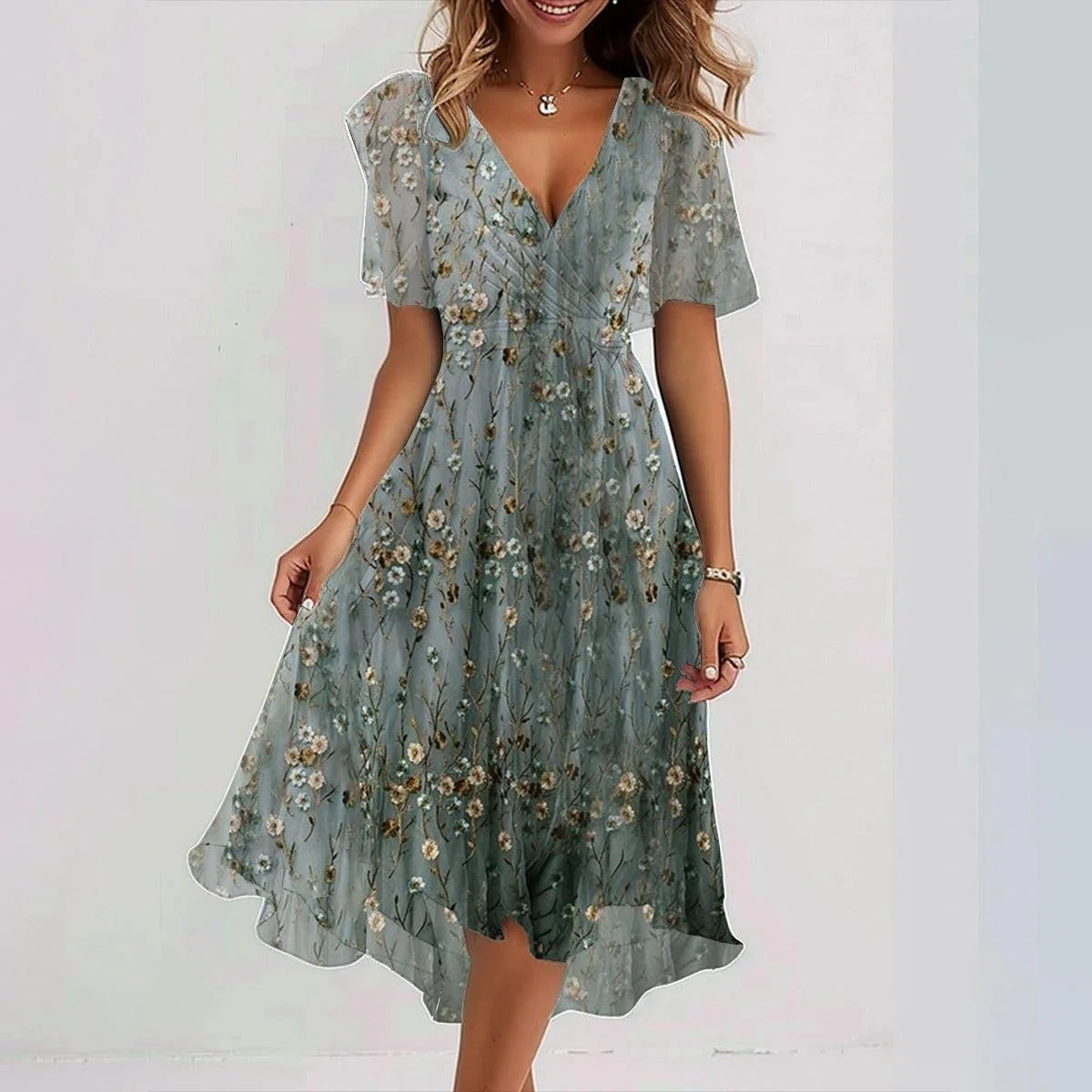 Valenzora | Women's dress with V-neck