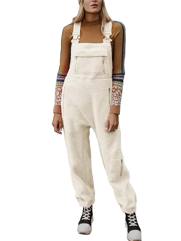 Valenzora | Women's Fleece Thermal Overall with Zippered Pockets