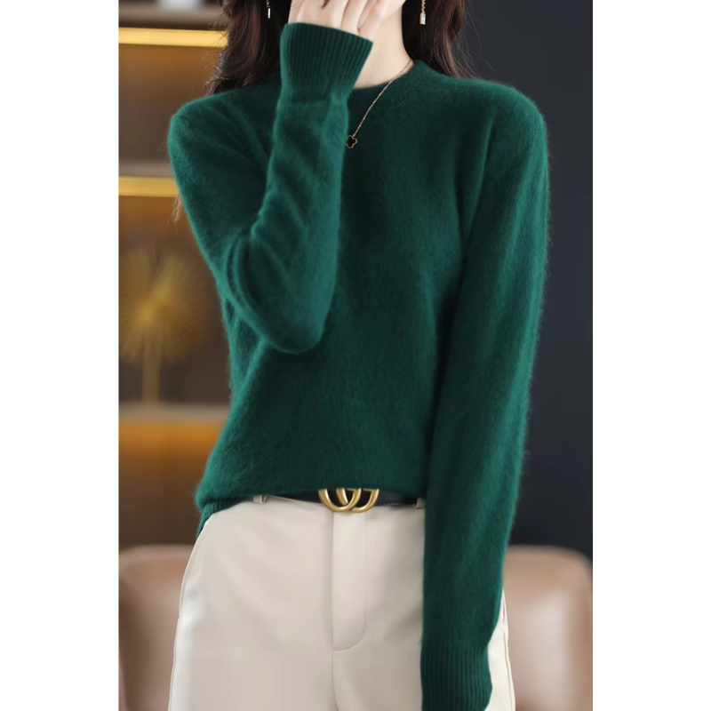 Valenzora | Damen Kaschmirpullover, luxuriöser Rundhals, weich & modisch