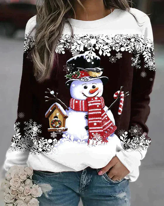 Colorful snowman motif