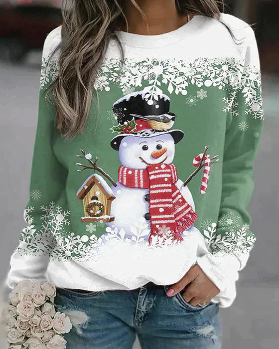 Colorful snowman motif