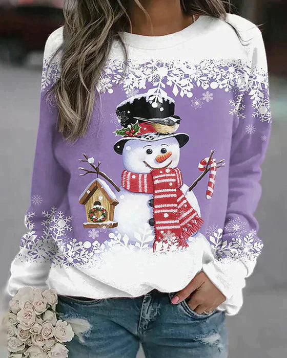 Colorful snowman motif