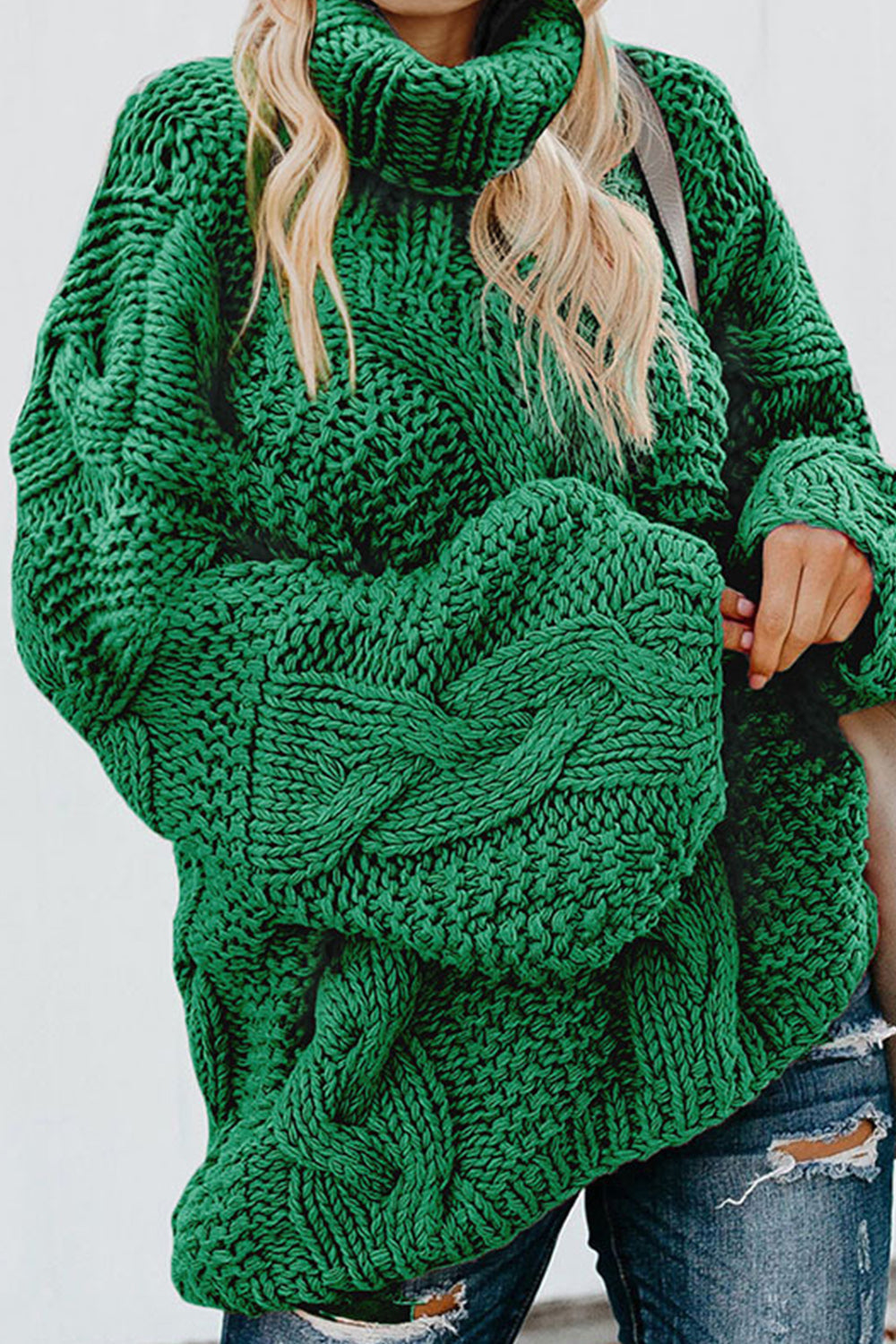 Valenzora Twisted Knit Langarm-Pullover