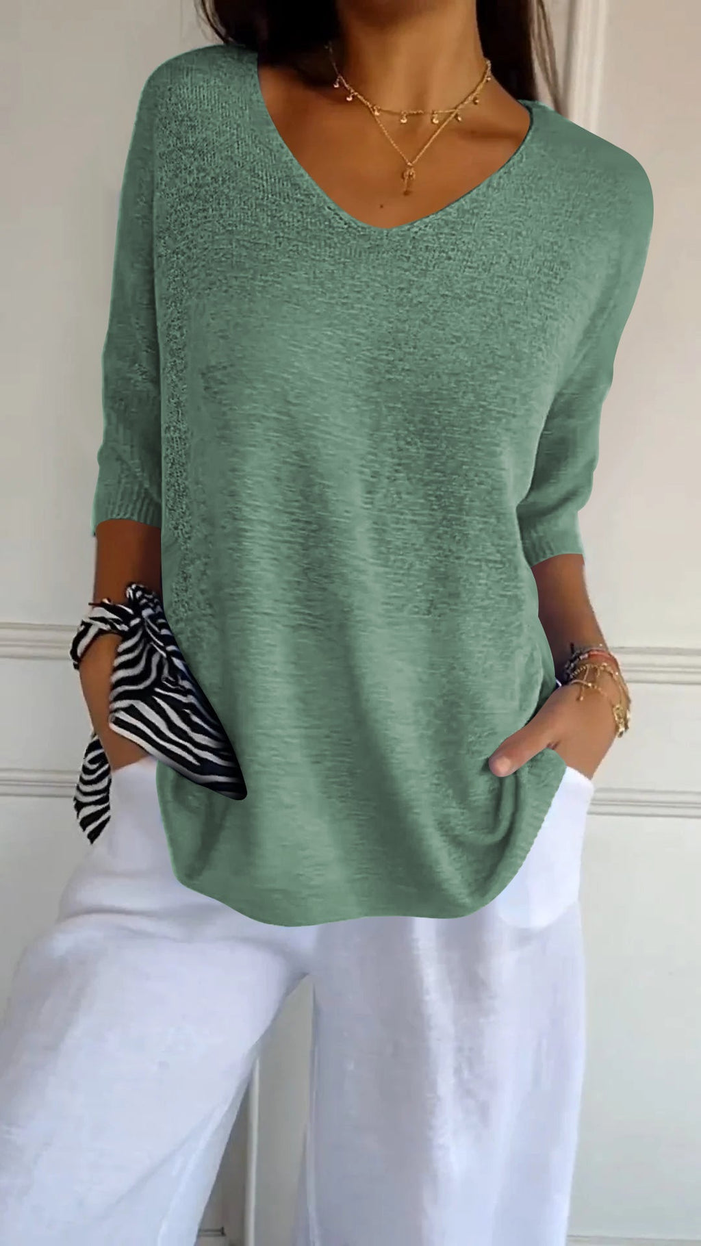 Valenzora Stricktop mit V-Ausschnitt