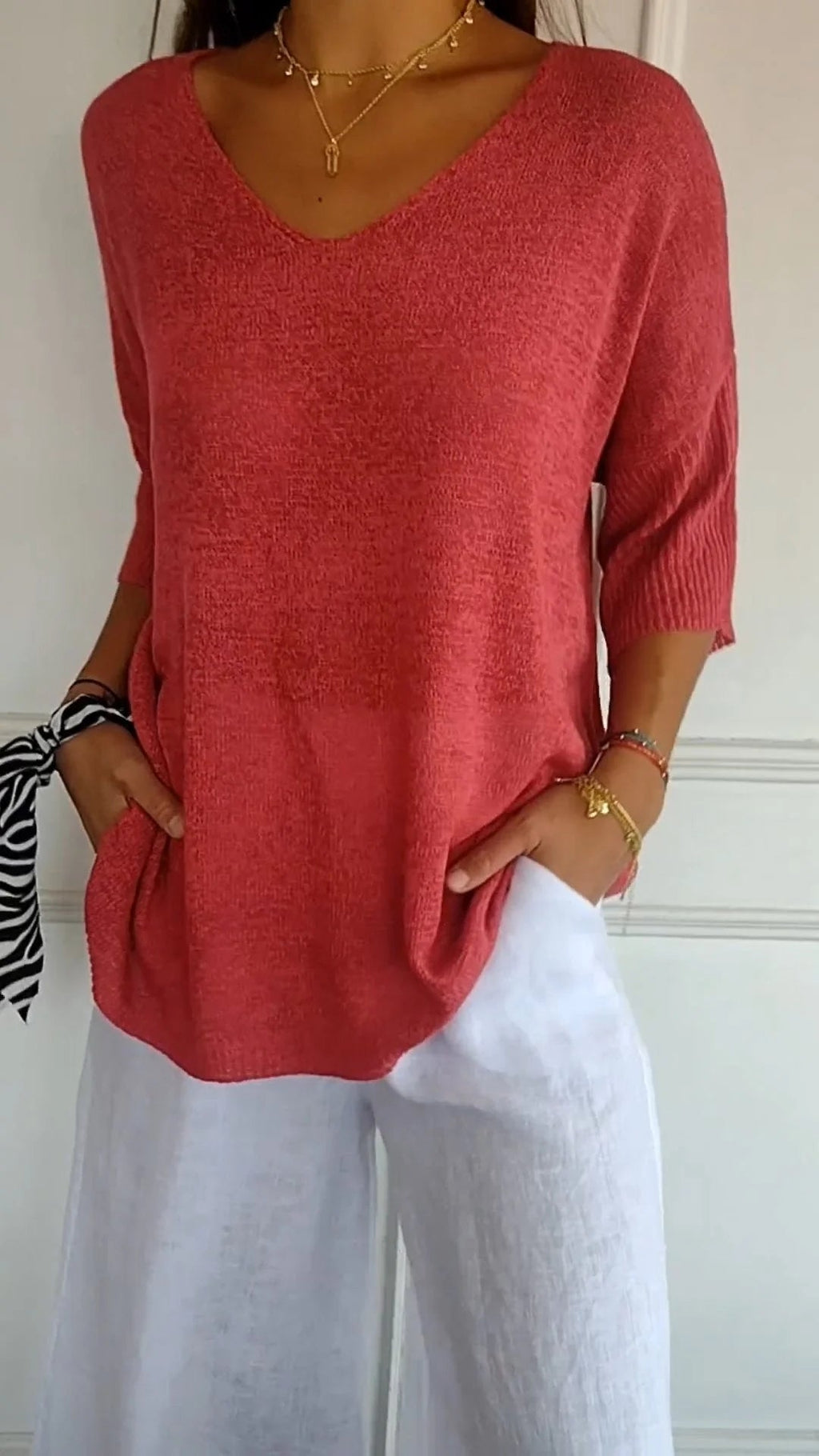 Valenzora Stricktop mit V-Ausschnitt