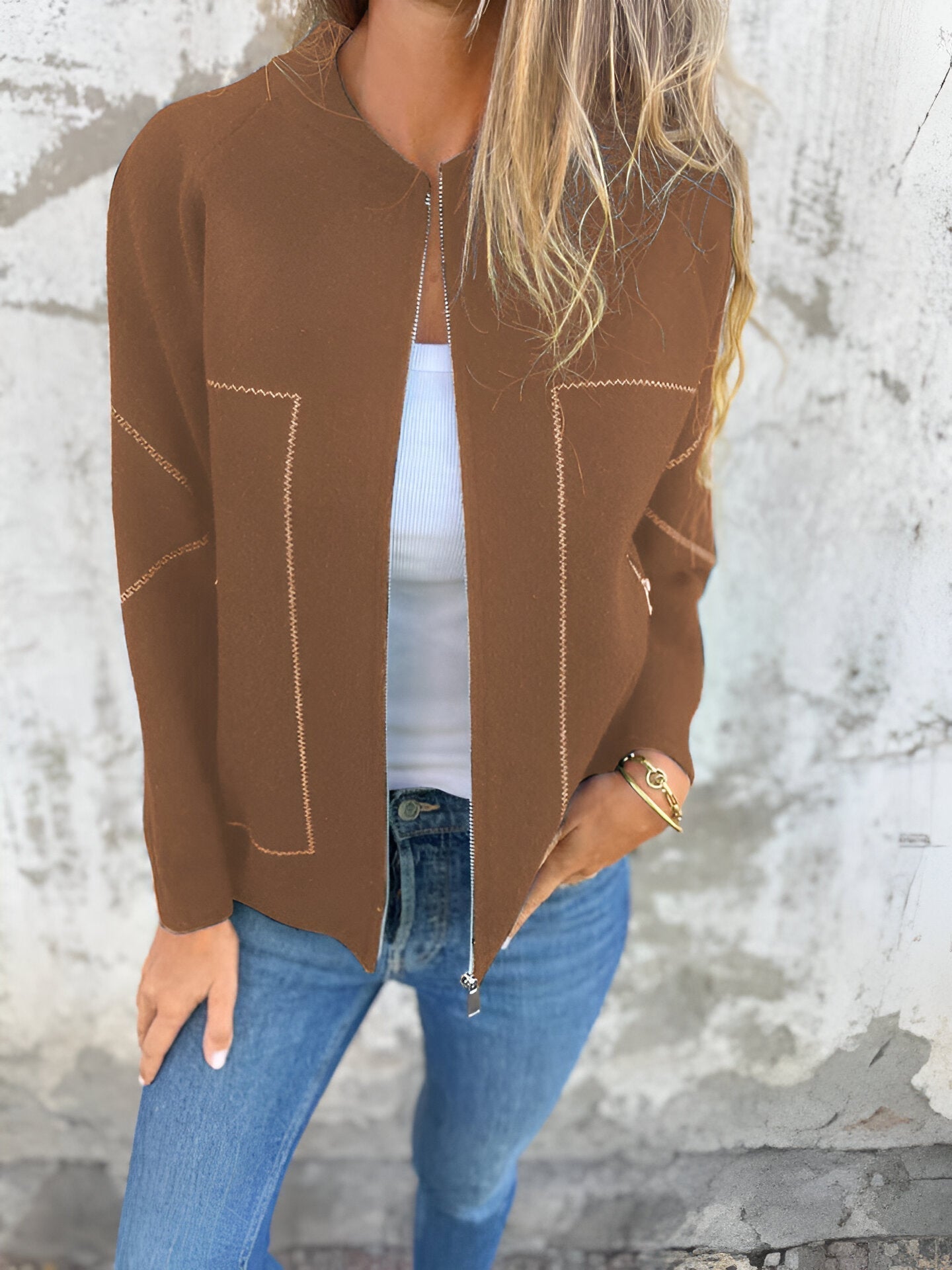 Valenzora | Damen-Reißverschlussjacke mit Taschen
