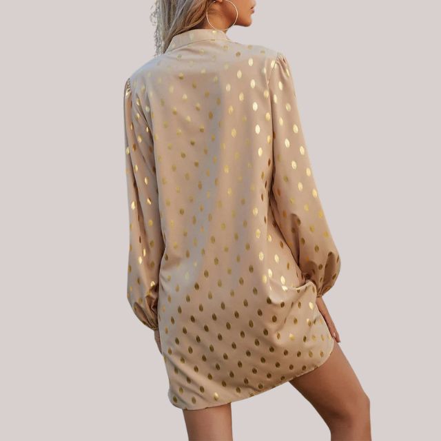 Valenzora | Luxuriöses Shiftkleid mit Tupfenmuster