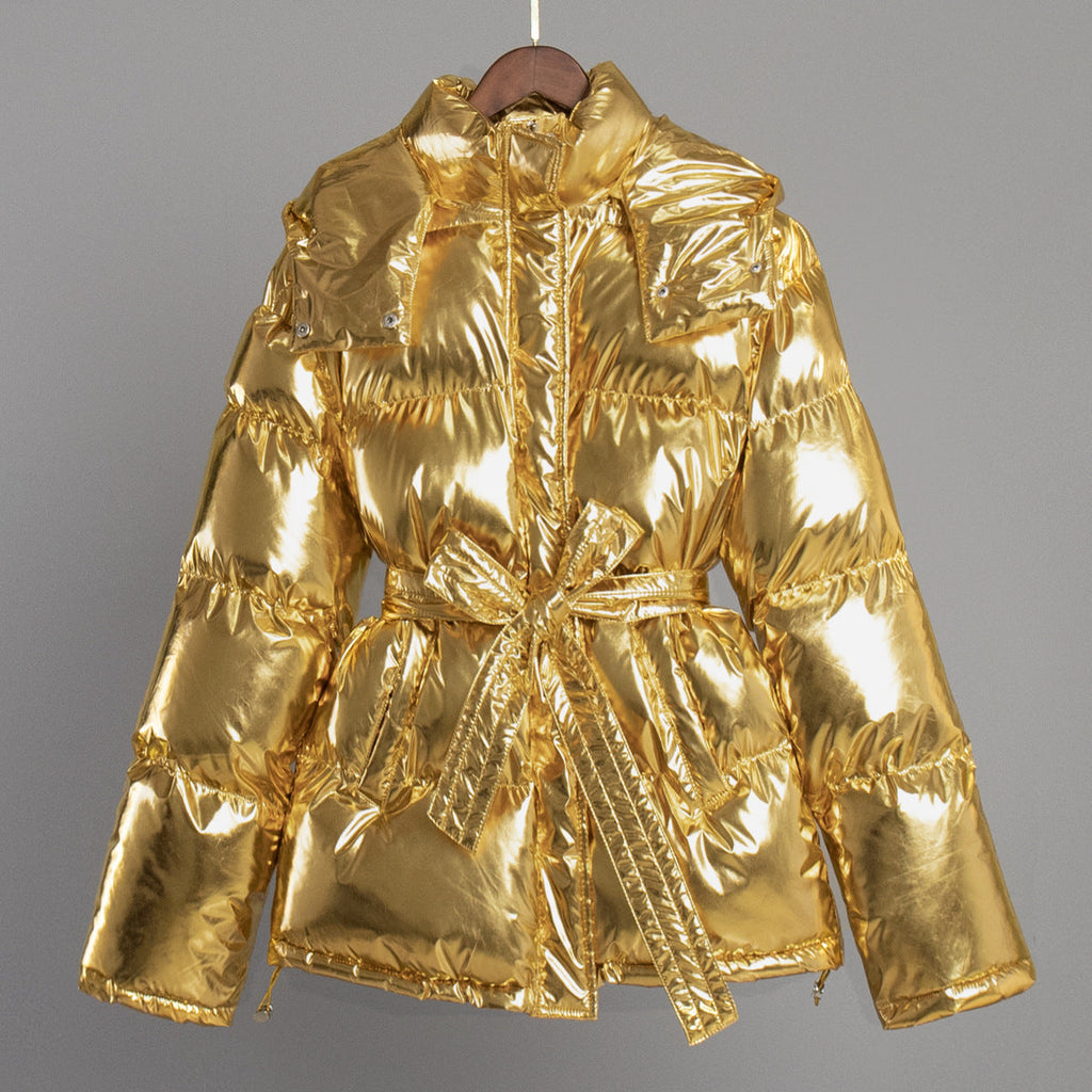 Valenzora | Cool Shiny Hooded Puffer Jacket