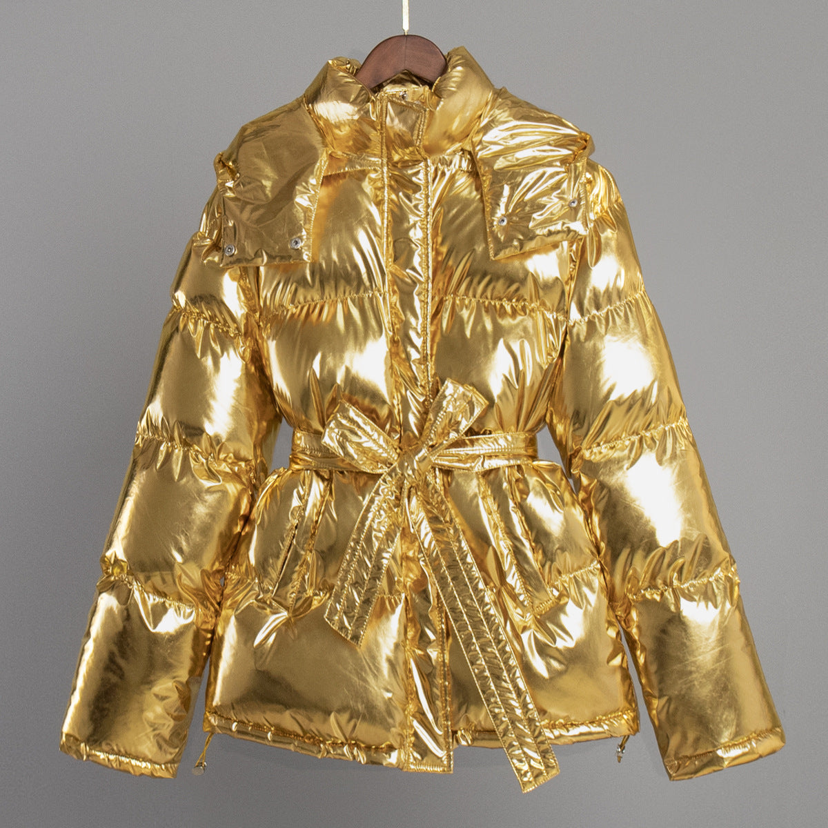 Valenzora | Cool Shiny Hooded Puffer Jacket