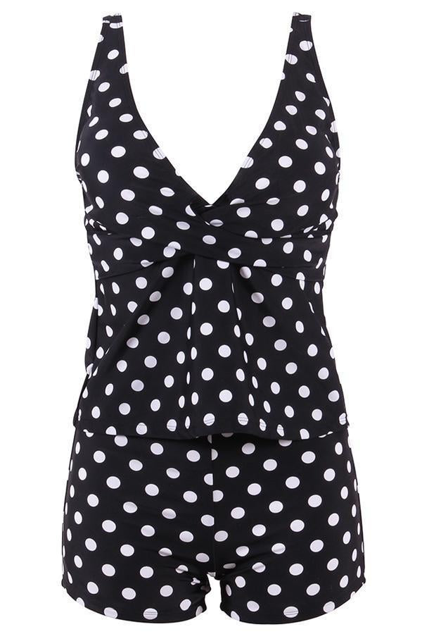 Valenzora | Polka Dot Tankini Set for Women