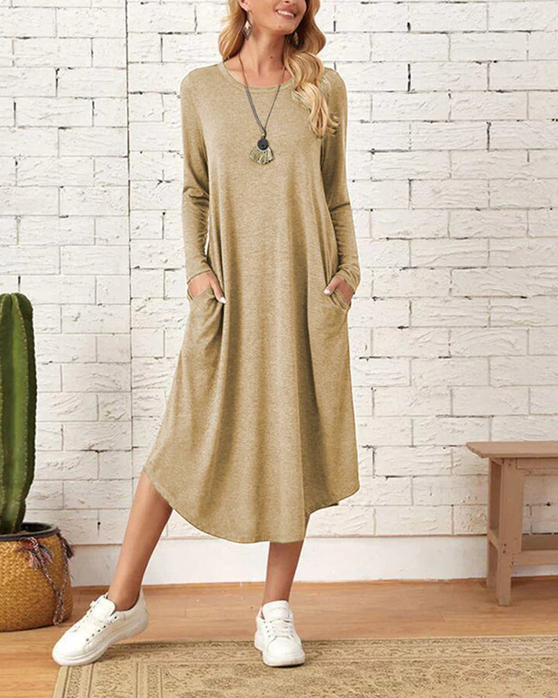 Valenzora - Long-sleeved loose dress