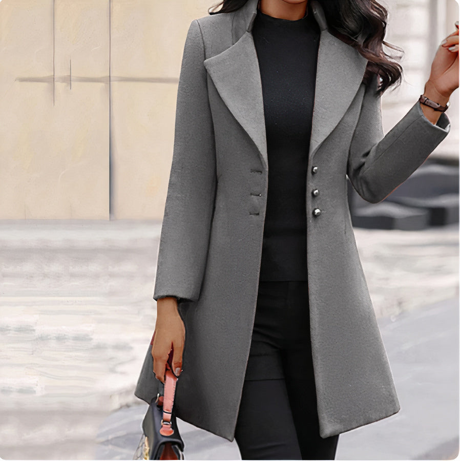 Valenzora - Long sleeve wool coat