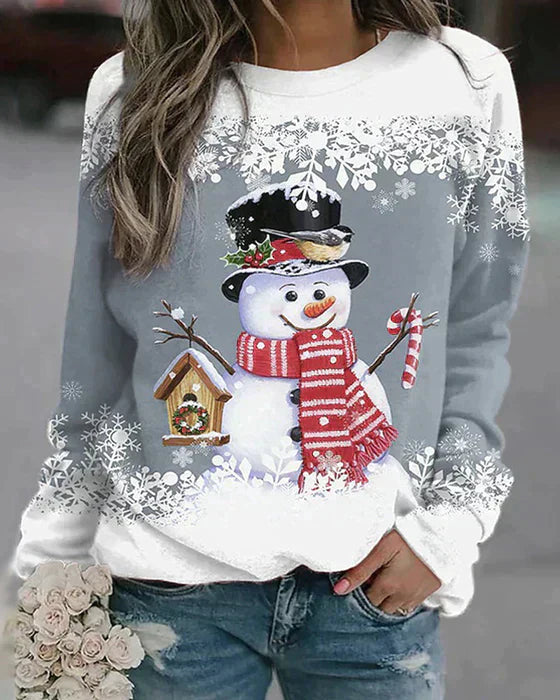 Colorful snowman motif