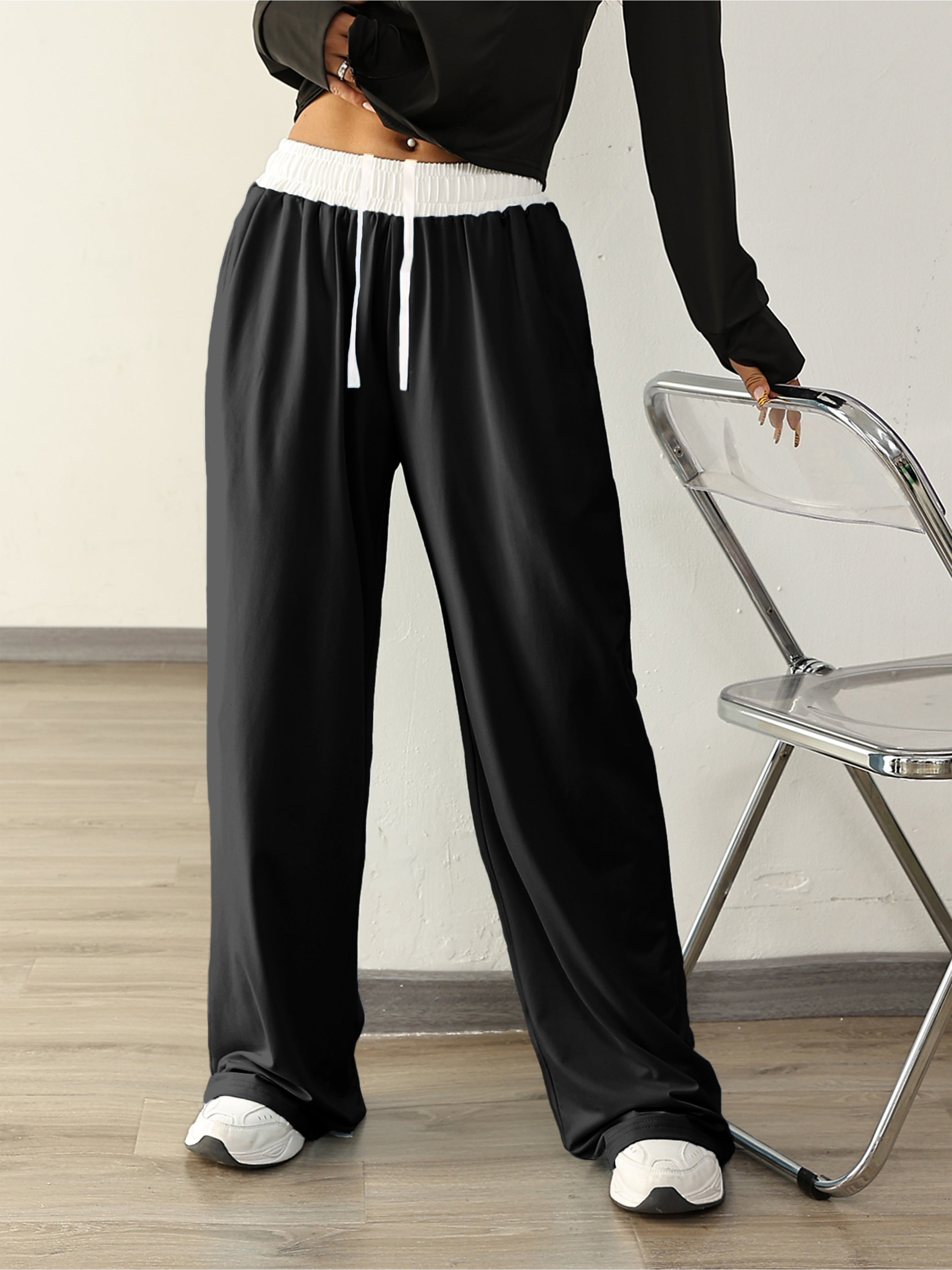 Valenzora | High Stretch Color Combination Trainingshose mit Taschen